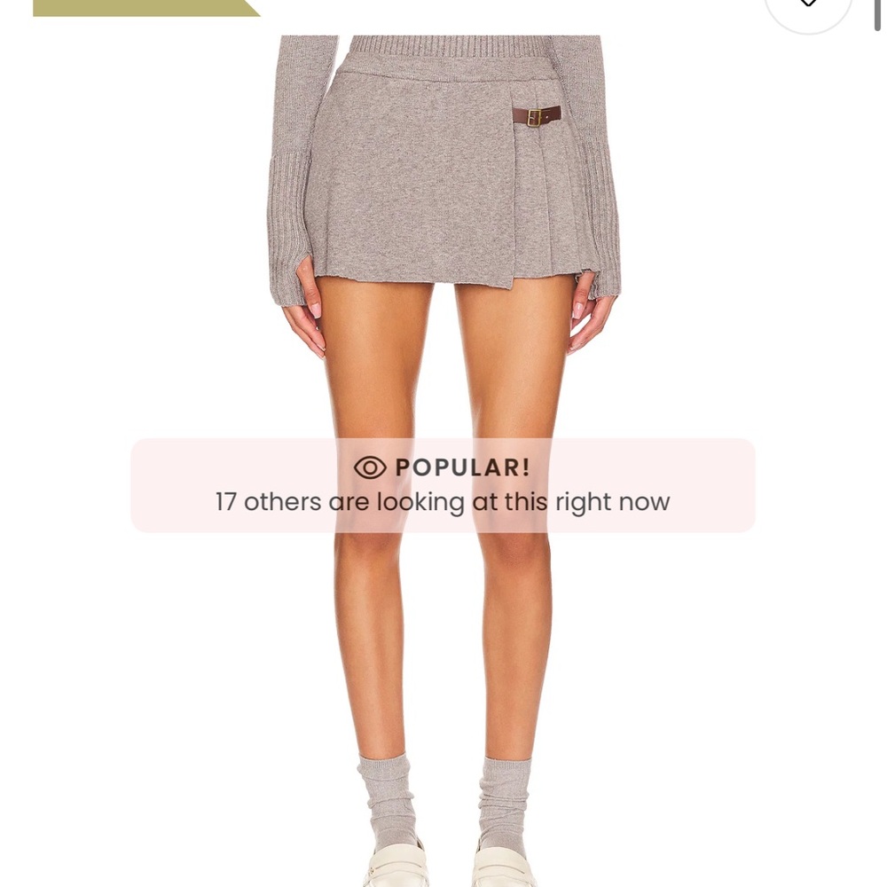 Carver Cloud Knit Skort in Dark Pearl